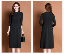 Load image into Gallery viewer, Autumn Knit A-Line Sweater Dress
