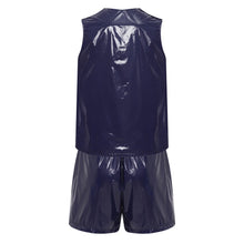Load image into Gallery viewer, Mens Special Needs Waterproof Sweat Tracksuit Tank Tops And Sides Buttons Boxer Shorts Two Pieces Outfit Adaptive Clothing
