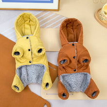 Load image into Gallery viewer, Pet clothes pet dog dog fotton-padded coat autumn and winter new pet clothing 24 college four-legged cotton-padded coat
