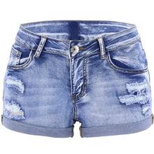 Load image into Gallery viewer, Split Cuff Denim Beach Shorts
