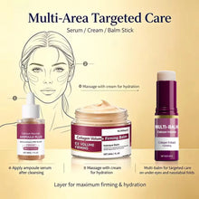Load image into Gallery viewer, Calcium Skincare Set -Anti Aging Firming Serum Cream Fade Fine Lines Brighten Eye Patches Multi Balm Collagen Boosting Face Care
