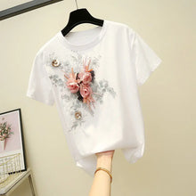 Load image into Gallery viewer, Summer Women T shirts Short Sleeve Basic Shirts Korean Style WOmen Tops Tees
