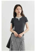 Load image into Gallery viewer, Color Contrast Patchwork Sport Tee
