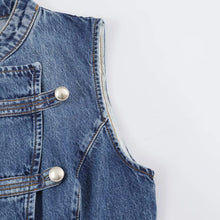 Load image into Gallery viewer, Women's Tops 2026 Summer New Fashion Retro Denim Blouse Women's Chic Summer Travel Joker Youth Blouse Vest
