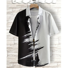 Load image into Gallery viewer, Hawaiian Shirts For Men 3d Striped Print Short Sleeve Shirts Summer Loose Casual Tops Simple Fashion Oversized Men Clothing
