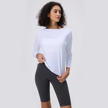 Load image into Gallery viewer, Yoga Long Sleeve Workout Top Running Clothes Physical Shirts &amp; Blouses Top Fitness Loose T-shirt Clothing Sportswear Woman Gym
