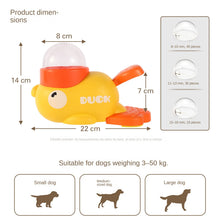 Load image into Gallery viewer, 2-in-1 Interactive Dog Toy Pet Automatic Food Treat Dispenser Cartoon Duck Design Slow Food Pet Snack Feeder for Dog Training

