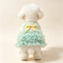 Load image into Gallery viewer, 1pc Summer breathable pet dress, paired with checkered bow camisole skirt, sleeveless vest, cat and dog clothing
