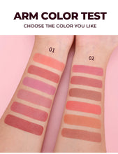 Load image into Gallery viewer, Matte Blush Palette Highly Pigmented Long Lasting Face Makeup Natural Finish Brighten Skin Contour Highlight Powder
