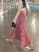 Load image into Gallery viewer, Shirred Satin High Waist Midi
