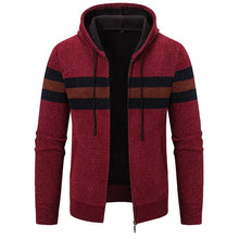 Load image into Gallery viewer, Hooded Knit Sweater Coat with Fleece Lining
