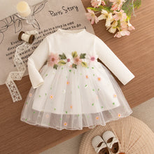 Load image into Gallery viewer, Floral Mesh Princess Baby Dress
