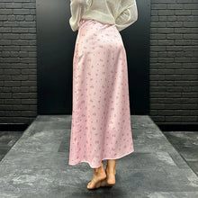Load image into Gallery viewer, 2026 Satin Printed Skirts Women High Waist Long Skirts Summer Midi A-line Skirts Women Office Elegant Women's Loose Skirts
