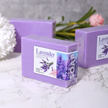 Load image into Gallery viewer, Natural Organic Lavender Essential Oil Soap Handmade Soap for Cleansing, Refreshing, Oil Control, Bath Soap
