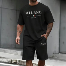 Load image into Gallery viewer, Men's Tracksuit Short Sleeve Top and Sports Shorts 2026 Summer Italy Fashion T-shirt Outfit Home Outdoor Daily Casual Sportswear
