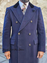 Load image into Gallery viewer, Double Breasted Peak Lapel Overcoat
