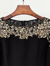 Load image into Gallery viewer, Elegant Beaded Straight Midi Dress
