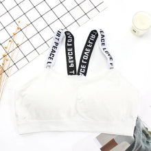Load image into Gallery viewer, 40-65Kg Sexy Bra Top Women Sports Bras Letters Straps Gym Yoga Female Pad Sportswear Tank Top Sport Push Up Bralette
