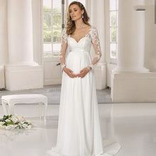 Load image into Gallery viewer, Elegant Lace Maternity Wedding Gown
