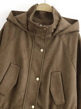 Load image into Gallery viewer, Elegant Hooded Double Breasted Jacket
