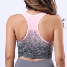 Load image into Gallery viewer, Sports Bra High Stretch Breathable Tops Fitness Women Padded for Running Yoga Gym Crop Bra Gradient Sports Bra for Workout Tops
