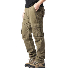 Load image into Gallery viewer, Loose Cotton Tactical Cargo Pants
