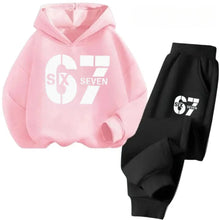 Load image into Gallery viewer, 67 Hoodie Set Big Sale, 2-piece Set Suitable for Children Aged 4 To 13, Discounted Cartoon Printed Cotton Sportswear
