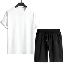 Load image into Gallery viewer, Men's Tracksuit T-shirts and Sports Shorts Urban Casual Fashion Short Sleeve Outfits Male Summer Home Outdoor Comfort Tees Set
