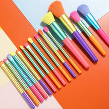 Load image into Gallery viewer, Makeup Brushes 15Pcs Colourful Makeup Brush Set Foundation Contour Blush Concealers Eye Shadow Blending Make Up Brush Kit
