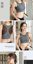 Load image into Gallery viewer, Sports Bras for Women Quick Drying Mesh Racerback Sports Bra Seamless Padded Sports Bra Yoga Bras Workout Bra Activewear Bra

