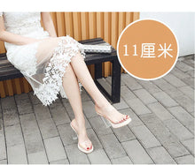 Load image into Gallery viewer, Women's High Heels, 2024 Summer New Waterproof Table with A Line Not Tired Feet Thick Crystal Slippers, Women's Shoes
