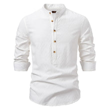 Load image into Gallery viewer, Solid Cotton Half Button Shirt
