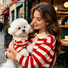 Load image into Gallery viewer, Striped Pet Shirt Soft Pullover Outfit Suitable For Puppy Dogs Cats Schnauzers Pomeranians Daily Casual Pet Apparel
