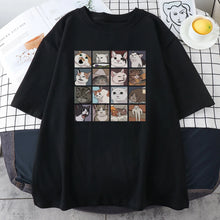 Load image into Gallery viewer, Funny Meme Cats Cotton Tee
