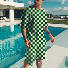 Load image into Gallery viewer, New Men's Tracksuits Summer Round Neck T-shirt Set 3D print Tracksuit Short Sets Casual Sports Suit T-shirts Two-piece suit
