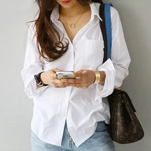 Load image into Gallery viewer, Elegant Turn-Down Collar Office Blouse
