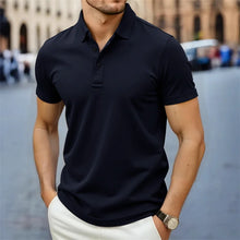 Load image into Gallery viewer, 2026 New Men's Casual and Fashionable Simple Collared Short Sleeved Polo Shirt Summer Comfortable Breathable and Versatile Top
