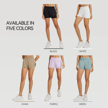 Load image into Gallery viewer, Yoga Shorts Sports Fitness Shorts High Waist Running Fake Two Pieces Anti-Shine Shorts Women's Double Layer Training Leggings
