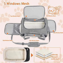 Load image into Gallery viewer, Airline Approved Pet Carrier Soft Sided Cat Dog Travel Bag Breathable Mesh Portable Foldable Puppy Kitten Transport Pouch Under
