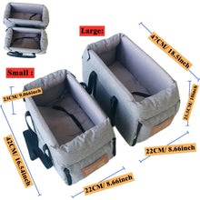 Load image into Gallery viewer, Dog Car Seat Bed Car Central Dog Car Seat Bed Portable Dog Carrier for Small Dogs Cats Safety Travel Bag Dog Accessories
