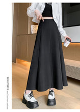 Load image into Gallery viewer, Elegant Skirts for Women Korean Style Long Skirt Female Black Pleated Midi Skirt Women's Clothing Office Lady Skirts Outfits New
