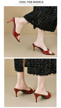 Load image into Gallery viewer, Women's High Heels Summer Slippers Women Sandals Fashion Classic Pointy Open Toe Stiletto Heels Sexy 2026 High-heeled Slippers
