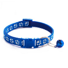 Load image into Gallery viewer, Pet Collar With Bell Cartoon Footprint Colorful Dog Puppy Cat Accessories Kitten Collar Adjustable Safety Bell Ring Necklace Pet
