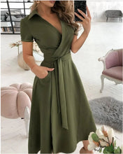 Load image into Gallery viewer, Elegant Sleeveless Belted Midi Dress
