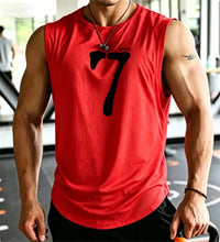 Load image into Gallery viewer, SPORTS 7 New Men Tank Tops Sleeveless Shirt Polyester Mesh Material Quick Dry Breathable Men Workout Fitness Basketball Top Tee
