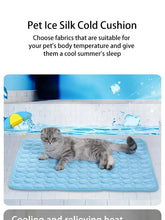 Load image into Gallery viewer, Pet Ice Mats Summer Cat Dog Sofa Nest Bed Cooling Sleeping Pad for Small Dogs Pets Durable Sofa Cooling Pad Blanket
