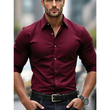 Load image into Gallery viewer, Smart Casual Elastic Shirt Men

