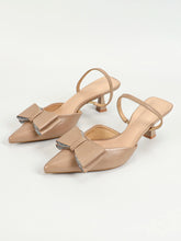 Load image into Gallery viewer, Women Bow Slingback Pointed Toe Pumps
