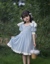 Load image into Gallery viewer, Embroidered Bow Princess Girls Dress
