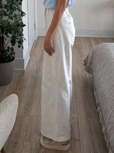 Load image into Gallery viewer, Summer White Pants For Women Cotton Formal High Waist Wide Leg Trousers Ladies Elegant Summer Women's Pants Straight Leg Office
